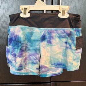 Athleta Kids Tie-Dye Shorts - Blue and Black